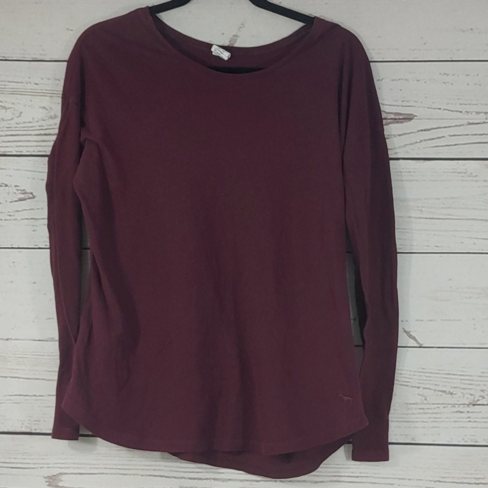 Pink Victoria's Secret Long Sleeve Sleepwear Top